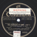 Milan Symphony Orchestra: Lorenzo Molajoli - The Fountains of Rome, Part I to IV (2 Records)