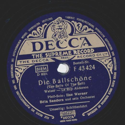 Ilse Werner - Schlittenfahrt / Die Ballschne
