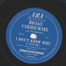 Hoagy Carmichael and his Orchestra - I dont know why / I cant get started