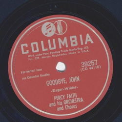 Percy Faith - Goodbye, John / No one but you