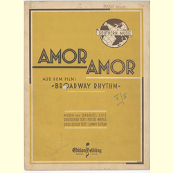 Notenheft / music sheet - Amor, Amor 