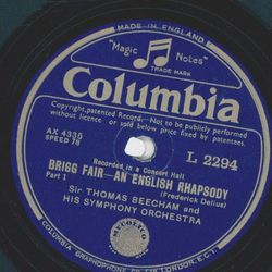 Thomas Beecham - Brigg fair, an english rhapsody, Part I and II