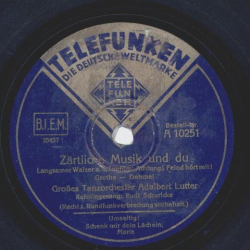 Rudi Schuricke - Zärtliche Musik und Du / Schenk mir dein Lächeln Maria 