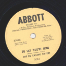 The de Castro Sisters - Im bewildered / To say youre mine 