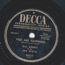 Bill Kenny of the Ink Spots - You are happiness / Moonlight Mystery