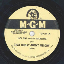 Jack Fina - That Honky-Tonky Melody / Warm kisses in the cool of night 