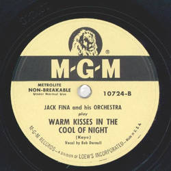 Jack Fina - That Honky-Tonky Melody / Warm kisses in the cool of night 