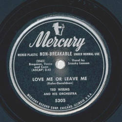 Ted Weems - Love me or leave me / Sleepy Hollow