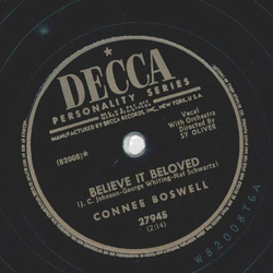 Connee Boswell - Begin the Beguine / Believe it beloved