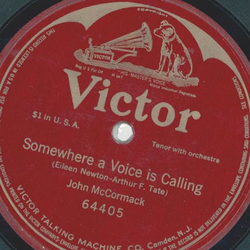 John McCormack - Somewhere a Voice is calling / unbespielt