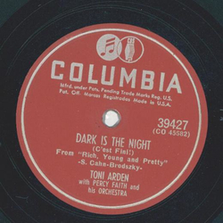 Toni Arden - Dark is the night / Wonder why