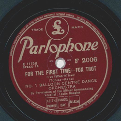 No. 1 Balloon Centre Dance Orchestra - For the first Time...