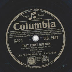 Les Compagons De La Chanson - That Lucky Old Sun / The Three Bells