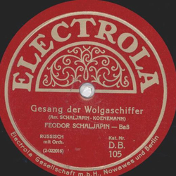 Fedor Schaljapin - Gesang der Wolgaschiffer / Der Prophet, Op.49