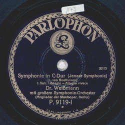 Dr. Weimann - Symphonie in C-Dur 1. Satz I Adagio - Allegro vivace / Symphonie in C-Dur 1. Satz II - Allegro vivace