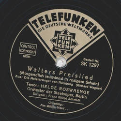 Helge Roswaenge - Walters Preislied / Am stillen Herd