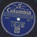 Geräuschplatte (Noises) - Clock Chimes and Bells 1) Quarter Hour 2) Half Hour 3) Three-Quarter Hour 4) 12 oclock / Fire Engine Effects 1) Bell 2) Siren 3) Bell and Siren