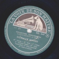 Collection Ages-Memnon - Signaux Divers / Telephone (Gerusche-Platte, Noises)