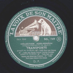 Collection Ages-Memnon - Transports / Transports  (Gerusche-Platte, Noises)