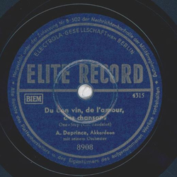 A. Deprince - Samba Amorosa / Du bon vin, de lamour, des chansons