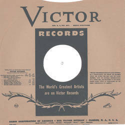 Original Victor/RCA  Cover fr 25er Schellackplatten A21 C