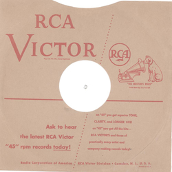 Original Victor/RCA  Cover fr 25er Schellackplatten A1 B