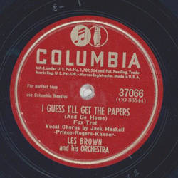 Les Brown - I guess Ill get the Papers / The whole World is singing my Song