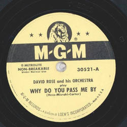 David Rose - Why do you pass me by / Paris Oui! Oui!