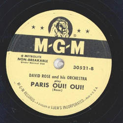 David Rose - Why do you pass me by / Paris Oui! Oui!