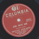 Janette Davis, Arthur Godfrey - After youve gone / Too...