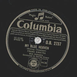 Frank Sinatra - My blue Heaven / Goodnight Irene