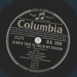 Dinah Shore - So in Love / Always true to you in my fashion