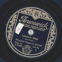 Stephane Grappelly Quintet - Lambeth Walk / The flat foot Floogie