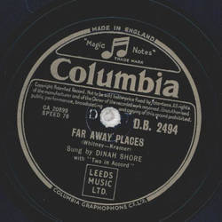 Dinah Shore - The Stanley Steamer / Far away places