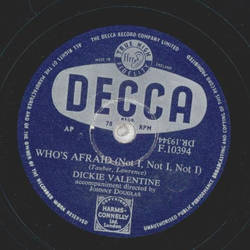 Dickie Valentine - The Finger of Suspicion / Whos afraid 