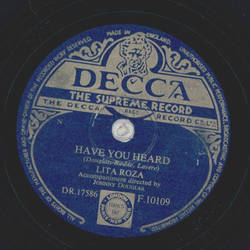 Lita Roza - Have you heard / Tell us where the good Times are