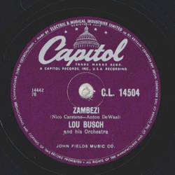 Lou Busch - Zambezi / Rainbows End