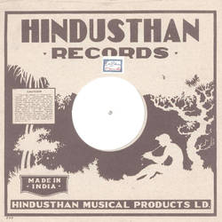 Original Hindusthan Rec. Cover fr 25er Schellackplatten A1 C