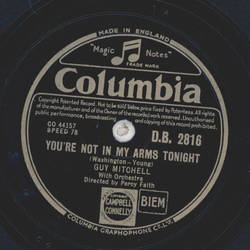 Guy Mitchell - Youre not in my Arms tonight / The Roving Kind