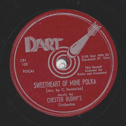 Chester Budneys Orchestra - Sweetheart of mine Polka / Katys Polka