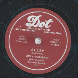 Billy Vaughn - Sleep / Till I waltz again with you