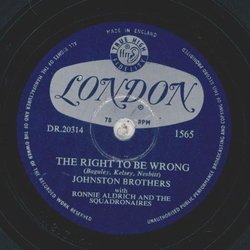 Johnston Brothers - The Right to be wrong / Chee Chee-oo chee