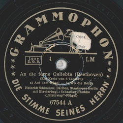 Heinrich Schlusnus - An die ferne Geliebte, Seite 1 bis 4 (2 Records)