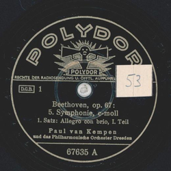 Leopold Ludwig - Beethoven, op. 67: 5. Symphonie, c-moll Seite 1-4 (2 Records) 