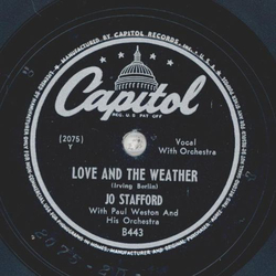 Jo Stafford - Love and the Weather / Feudin and fightin