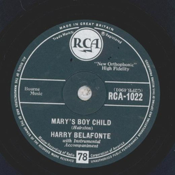 Harry Belafonte - Marys Boy Child / Eden Was Just Like This