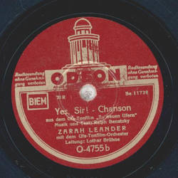 Zarah Leander - Tiefe Sehnsucht / Yes, Sir!