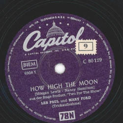 Les Paul und Mary Ford - How High The Moon / Mockin Bird Hill