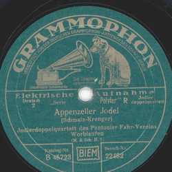 Jodler Doppelquartett  des Pontonier Fahrvereins, Worblaufenfen - Alpaufzug / Appenzeller Jodel