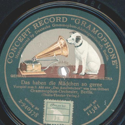 Grammophon-Orchester - Das haben die Mdchen so gerne / Versuchs doch mal